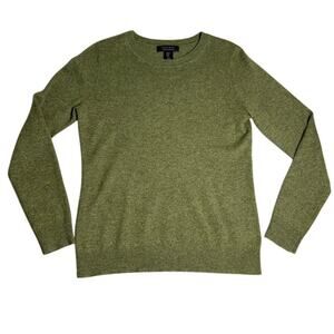 Tahari 100% Cashmere Crew Sweater Womens Medium Fall Capsule Preppy Minimalist